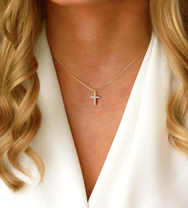 Gold Necklace for Women-14k Gold Plated Infinity Necklace Star Of David Necklace Evil Eye Cross Pendants Heart Dainty Gold Necklace For Women