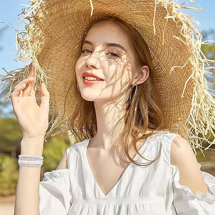 VIBILIA Boho Leather Wrap Bracelets for Women Multi-Layer Bracelets with Strong Clasp Jewelry for Women