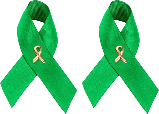 1/2/5/10/25/50/100pcs Satin Awareness Ribbon Pins (Pick your color), for Cancer & Disease Awareness, Bulk Quantities for Fundraising, Events, Gift Giving