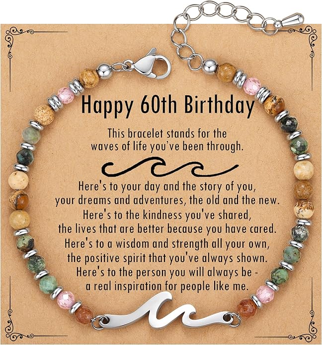 TONY & SANDY Friend Gifts for Women, Stocking Stuffers for Women, Sister Gifts from Sister, Wave Bracelet, Birthday Gifts for Woman, Bestie Friendship Bracelets, Unique Gifts for Her