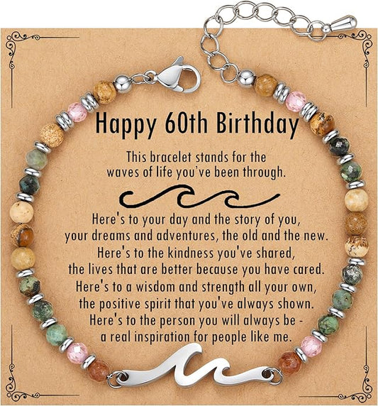 TONY & SANDY Friend Gifts for Women, Stocking Stuffers for Women, Sister Gifts from Sister, Wave Bracelet, Birthday Gifts for Woman, Bestie Friendship Bracelets, Unique Gifts for Her