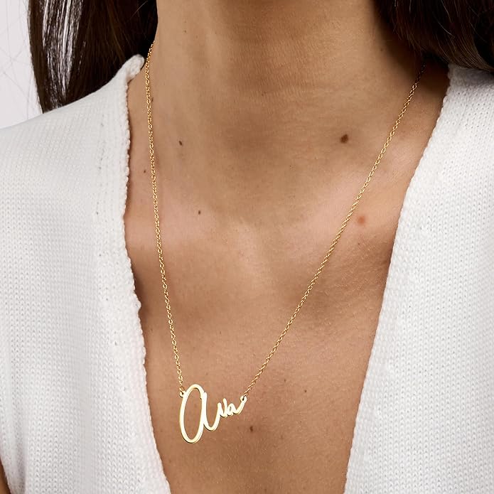 PicturesOnGold.com Custom Name Necklace For Women Personalized Name Necklace in Sterling Silver or Gold Necklace Personalized with any Name or Word