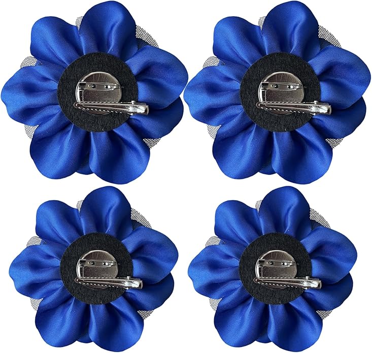 Women's Brooches 4pcs Rose Flower Hair Clip Flamenco Dancer Pin up Mexican Hair Flowers Clips Hairpin Brooch Tea Party Hats Headpieces