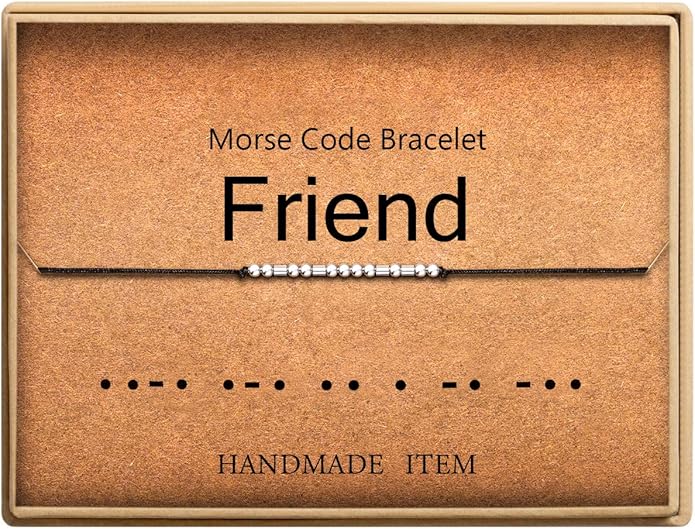 Lcherry Personalized Gift for Women Funny Morse Code Bracelet for Women Friendship Inspirational Gifts for Women