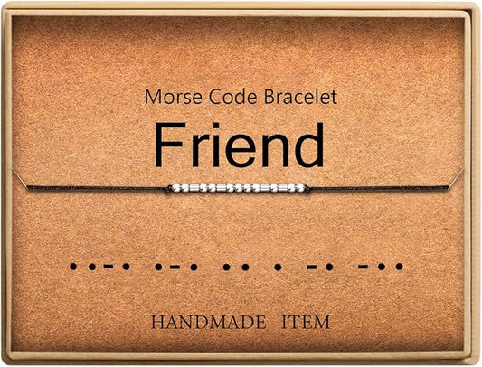 Lcherry Personalized Gift for Women Funny Morse Code Bracelet for Women Friendship Inspirational Gifts for Women