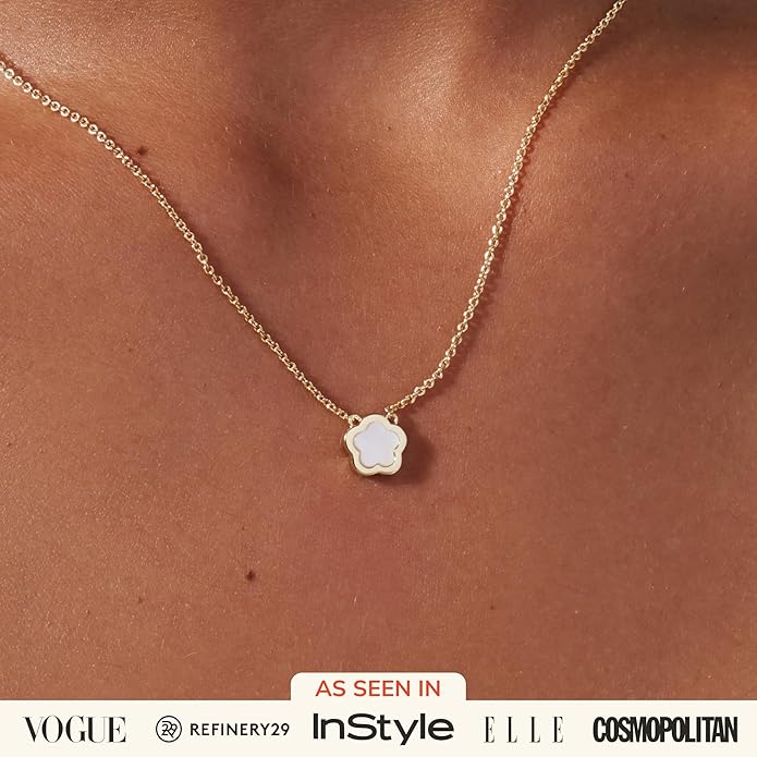 Ana Luisa Pendant Necklaces for Women - 14K Gold Plated and Silver Rhodium Necklace - Pearl, Heart, Circle, Moonstone, Gemstone, Knot Charm Styles - Hypoallergenic, Dainty, Trendy Layering Necklaces