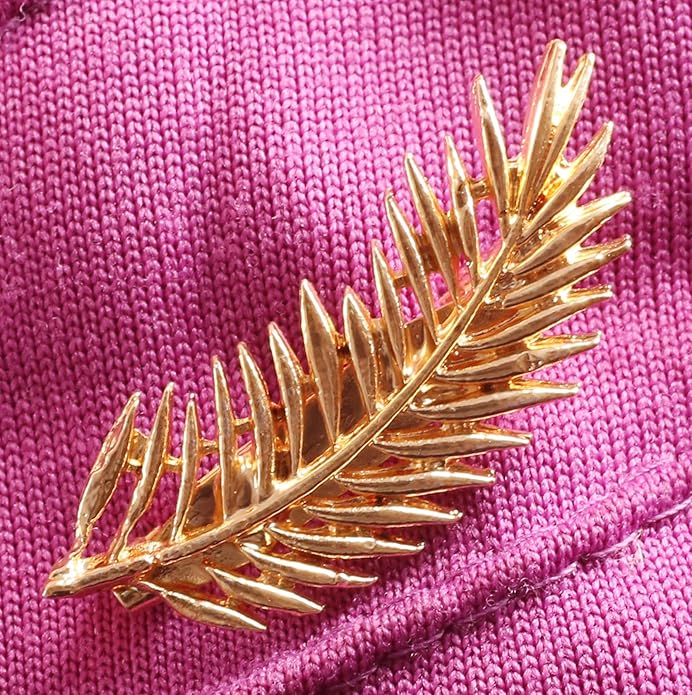 Touchstone Indian Bollywood Handcrafted Designer Jewelry Brooch Lapel Pin in Gold Or Silver Tone for Women.