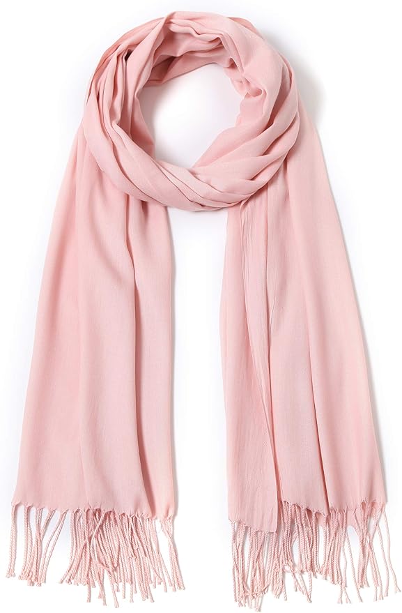 Cindy & Wendy Pashmina Shawls and Wraps Large Scarfs for Women Wedding Party Bridal Long Fashion Solid Shawl Wrap Fringes