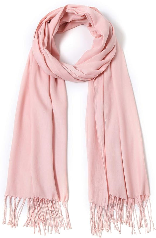 Cindy & Wendy Pashmina Shawls and Wraps Large Scarfs for Women Wedding Party Bridal Long Fashion Solid Shawl Wrap Fringes