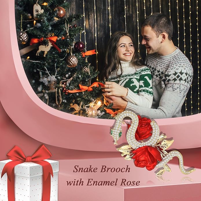 18K Gold Brooch Rhinestone Animal Brooch Pin Elegant Lapel Pin Wedding Jewelry Christmas Gift Dress Accessories for Women