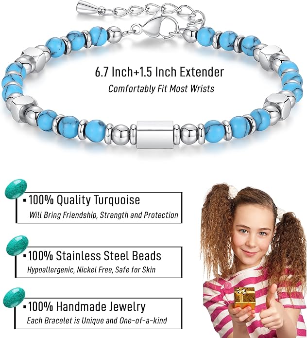 Tiny Gemstone Beaded Bracelets for Women Teen Girls, You are Awesome Jewelry Gifts for Women, Friends, Sister, Mom, Daughter...