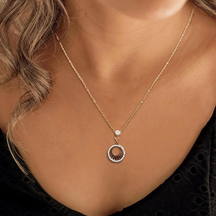 ROSEDANCE Heart Necklace for Women, 14K Gold Plated Dainty Heart Necklace, Tiny Love Symbol Pendant Choker, Minimalist Dainty Jewelry Gift, Valentines Day Anniversary Birthday