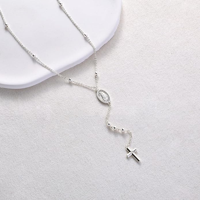 CHESKY Lariat Gold Necklace for Women Trendy, Dainty Long Necklace 14k Gold Plated/Silver Y-Shaped Pendant Necklace Layered Cz Beaded Chain Drop Necklaces Simple Gold Jewelry For Women Gift