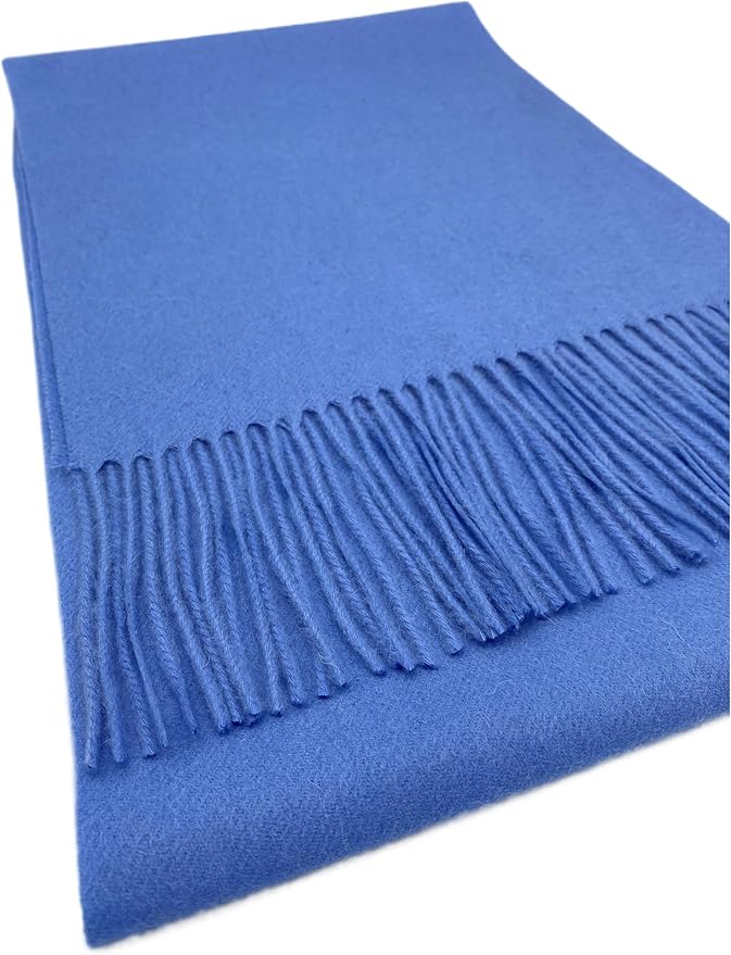 Alashan Cashmere Ultra-Fine Merino Wool and Cashmere Blend Woven Scarf -Luxe fabric-Lightweight- 72" x 12"