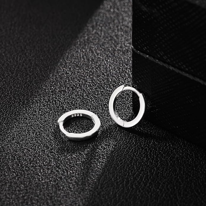 MOODEAR Valentines Day Gifts for Her 925 Sterling Silver Hoop Earrings - Small Huggie Earrings for Women, Hypoallergenic Trendy Cartilage Silver Earrings, Lightweight Jewelry