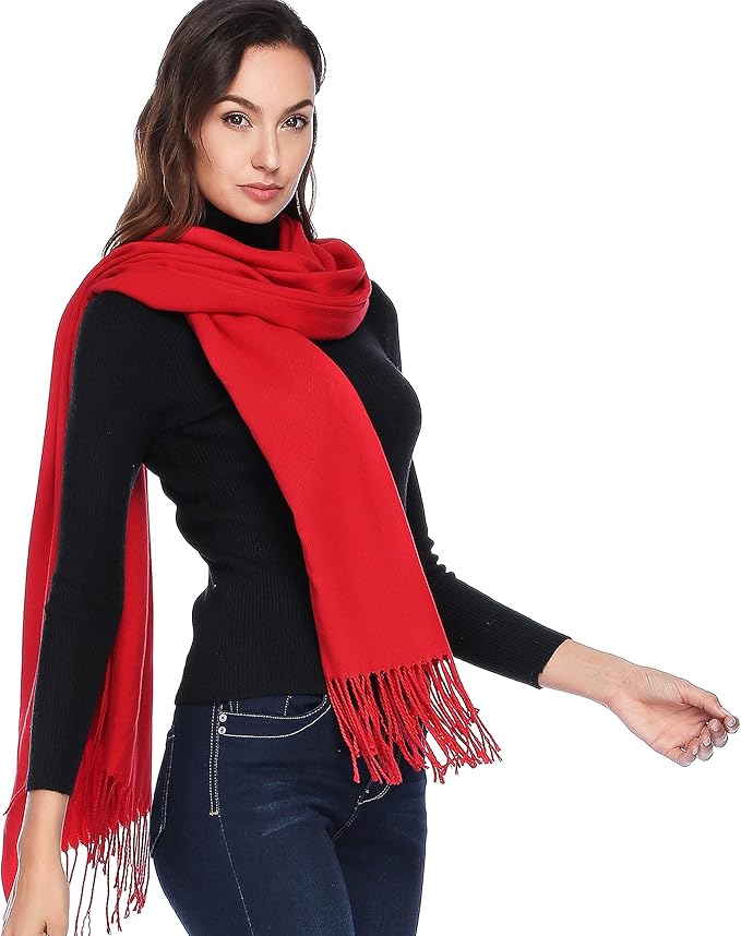 HOYAYO Extra Large Thick Pashmina Shawl Wraps - Wool Soft Winter Warm Scarves Travel Blanket for Women