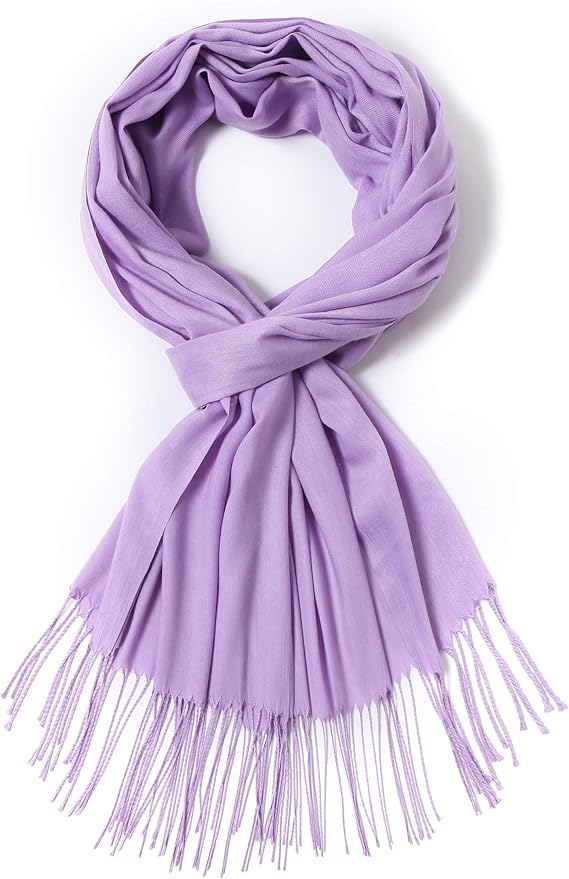 Cindy & Wendy Pashmina Shawls and Wraps Large Scarfs for Women Wedding Party Bridal Long Fashion Solid Shawl Wrap Fringes