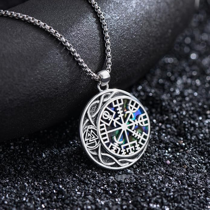 Taioiat viking Pendant Necklace for Men Nordic Celtic 925 Sterling Silver Vintage Mjolnir Jewelry Norse Vikings Gift for Women
