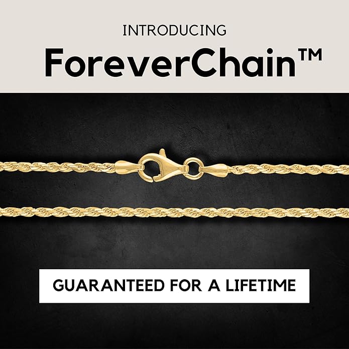 KISPER Solid 18K Gold Over 925 Sterling Silver Italian Diamond-Cut 1.5mm Braided Rope Chain Necklace - for Men & Women with Lobster Clasp - Made in Italy