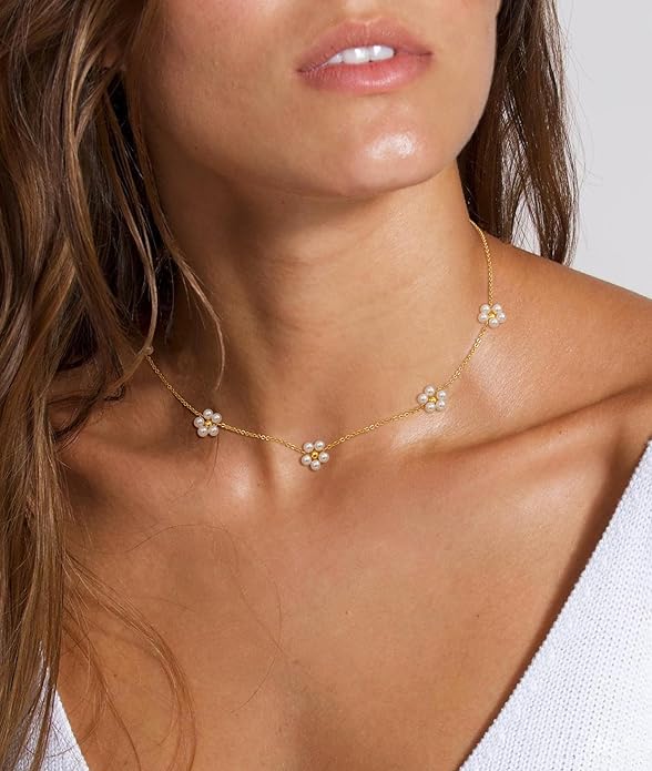 CHESKY Gold Necklace for Women-14K Gold Plated/Sterling Silver Plated Snake Chain Necklace Dainty Simple Chunky Herringbone Necklace Choker Necklaces Jewelry for Women