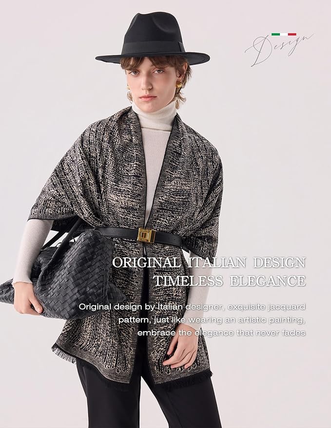 ZHE JIN Luxurious Silk Scarf Shawl Wraps for Women, Warm Scarves Winter Gift, 100% Brushed Mulberry Silk
