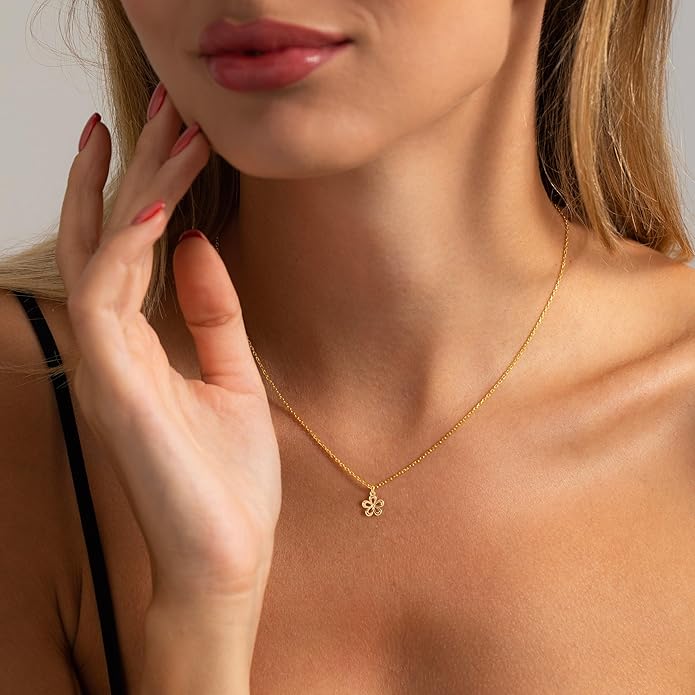 Gold Necklace for Women-14K Gold Plated Bow,Dragon,Shell, Palm Tree, Seahorse, Conch Shell,Sardines, Cowboy Boot,Bat,Bunny Pendant Beachy Jewelry for Women Gifts
