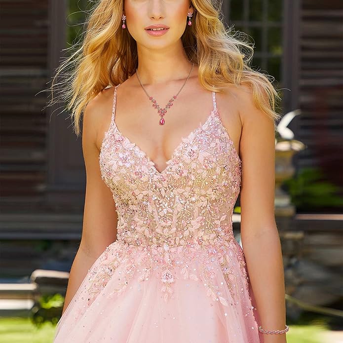 EleQueen Women's Wedding Bridal Jewelry Set for Brides Bridesmaids, Silver/14K Gold/Rose Gold Plated Cubic Zirconia Teardrop Necklace Dangle Earrings Bracelet Sets for Party Prom