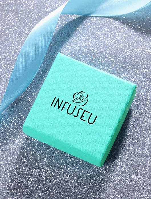 INFUSEU Unique Initial Necklaces for Women Girls Small Heart Letter Jewelry, Meaningful Personalized Gifts