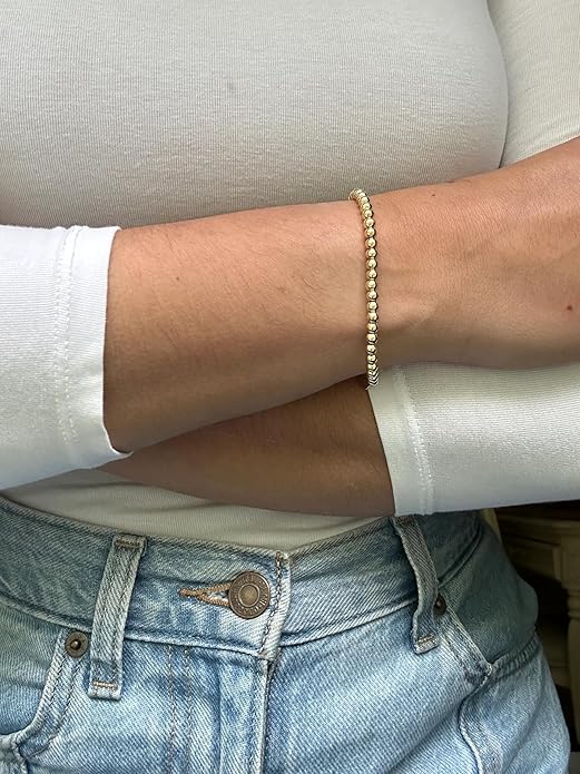Beads Bow Charm Bracelet for Women Flower Vintage Bracelet Handmade Stretch Beaded Dainty Romantic Jewelry Gifts