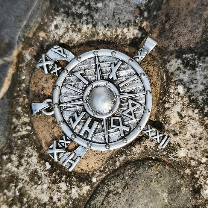 S925 Sterling Silver Viking Pendant, Norse Mythology Inspired Men's Jewelry, Perfect for Necklaces, Gift for Father's Day, Christmas, Birthday