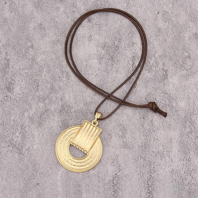 Boho Necklaces for Women Chunky Circle Necklace Layered Boho Circle Leather Choker Necklace Long Vintage Necklaces Bohemian Jewlery Gifts