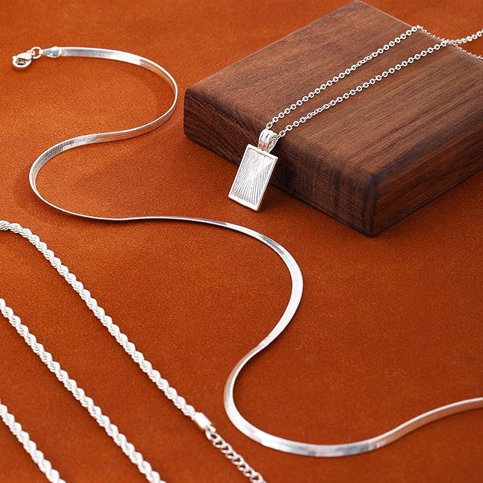 BBV Layered Gold Necklaces for Women Stackable Dainty 14K Gold Plated Silver Chain Necklace Layering Cute Fashion Pendant Choker Necklaces Trendy Jewelry Set Gifts for Women