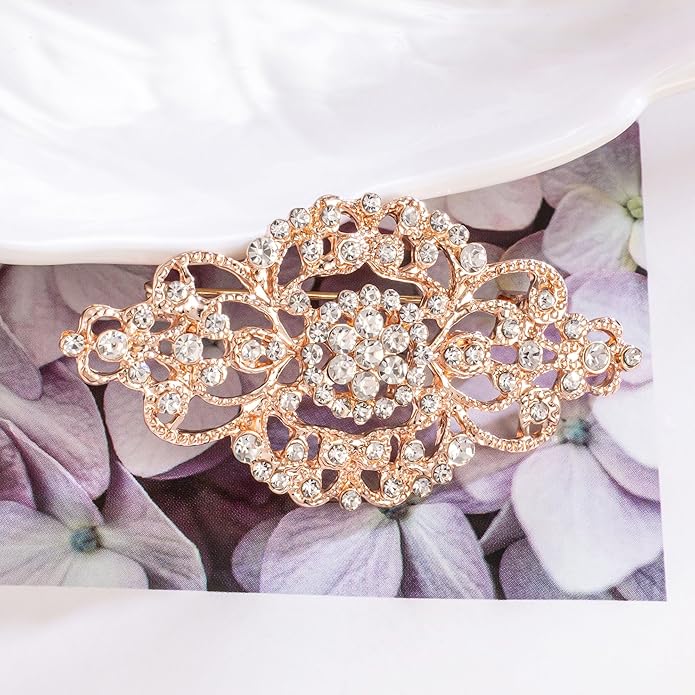 HAISWET Vintage Wedding Bridal Crystal Art Deco Rhinestone Brooch Pin
