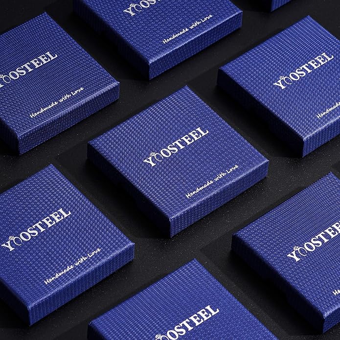 Yoosteel Mens Bracelets - Silver Chain Bracelet Stainless Steel Cuban Link Stack Bracelets Sturdy Rope Paperclip Chains Set 7.5/8.3/9 inches Trendy Jewelry for Men