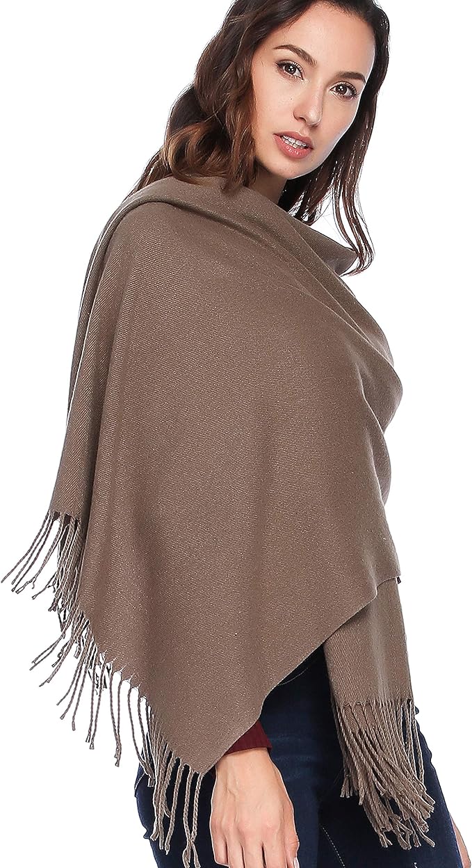 HOYAYO Extra Large Thick Pashmina Shawl Wraps - Wool Soft Winter Warm Scarves Travel Blanket for Women