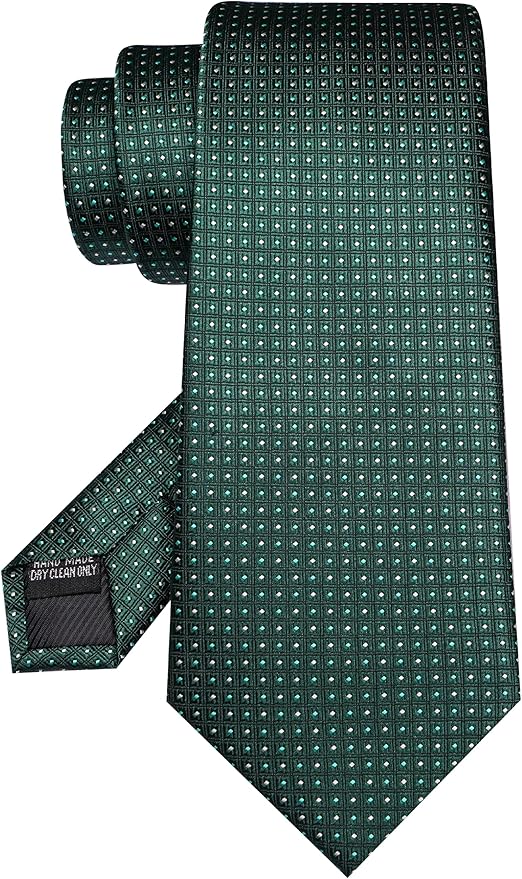JEMYGINS Mens Tie and Lapel Pin Necktie Pocket Square Cufflinks and Tie Clip Sets for Business Casual 5PCS