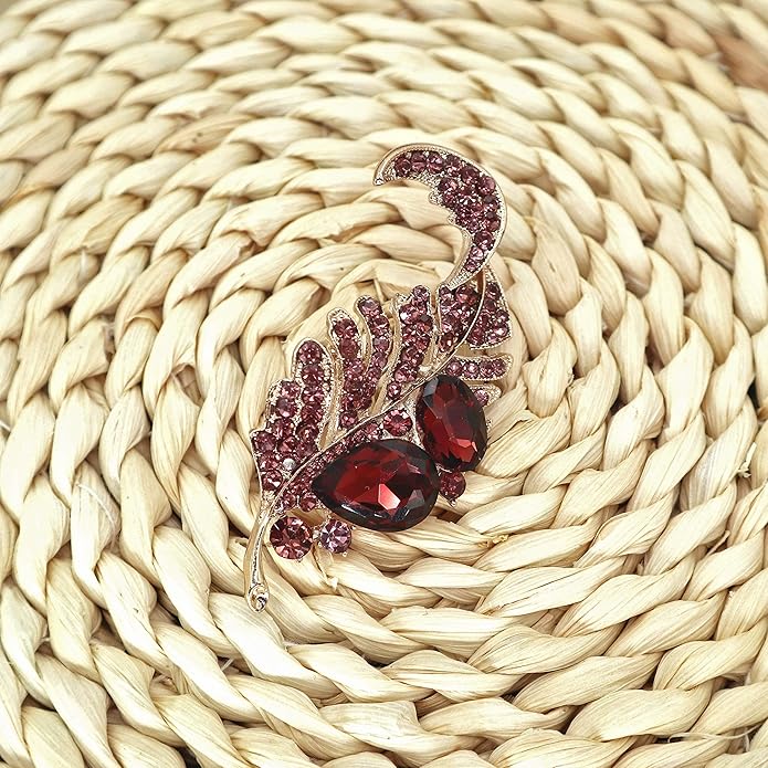 Brooch Pins for Women Girls Fashion Flower Crystal Rhinestone Pearl Jewelry