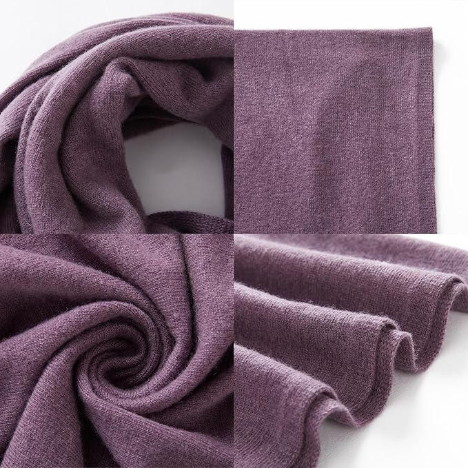 GreenMount Women's Cashmere Shawls 100% Cashmere Knit Soft Warm Winter Extra Large Scarf for Women Plant Dyeing