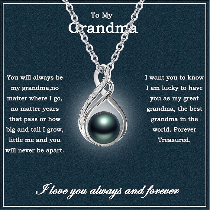 MGOOL Great Grandma Gifts 925 Sterling Silver Pearl Pendant Necklace For Grandma Jewelry Birthday Christmas Mother’s Day Gifts For Nana