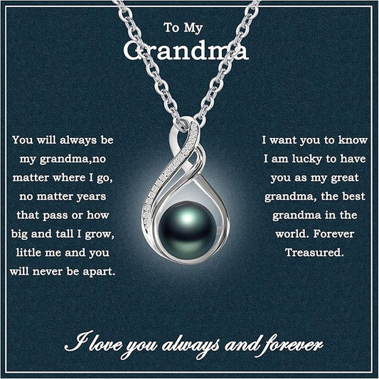 MGOOL Great Grandma Gifts 925 Sterling Silver Pearl Pendant Necklace For Grandma Jewelry Birthday Christmas Mother’s Day Gifts For Nana