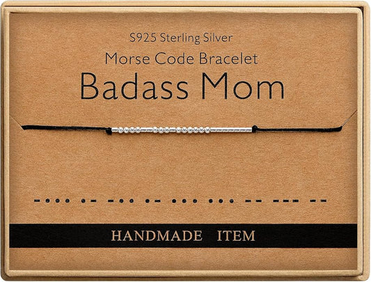 Monily Inspirational Gifts for Women Morse Code Bracelets for Women Funny Bracelet for Friend Funny Gift for Women Sterling Silver Bracelet for Women
