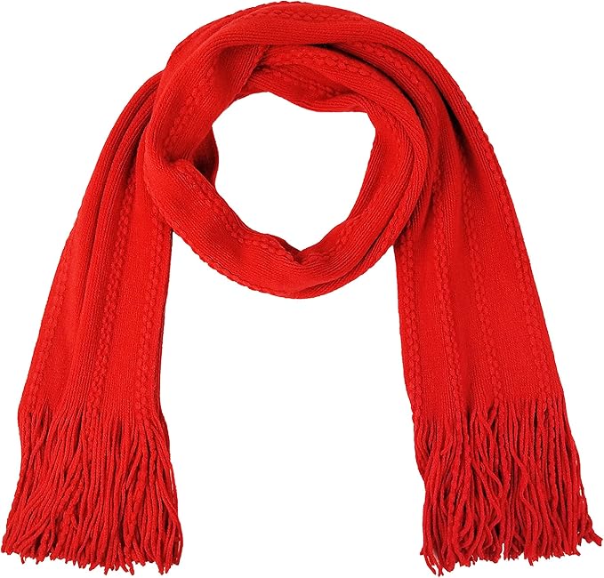 BRUCERIVER Women's Ultra Soft Knit Scarf & Glove Set Touchscreen Function Cable Design