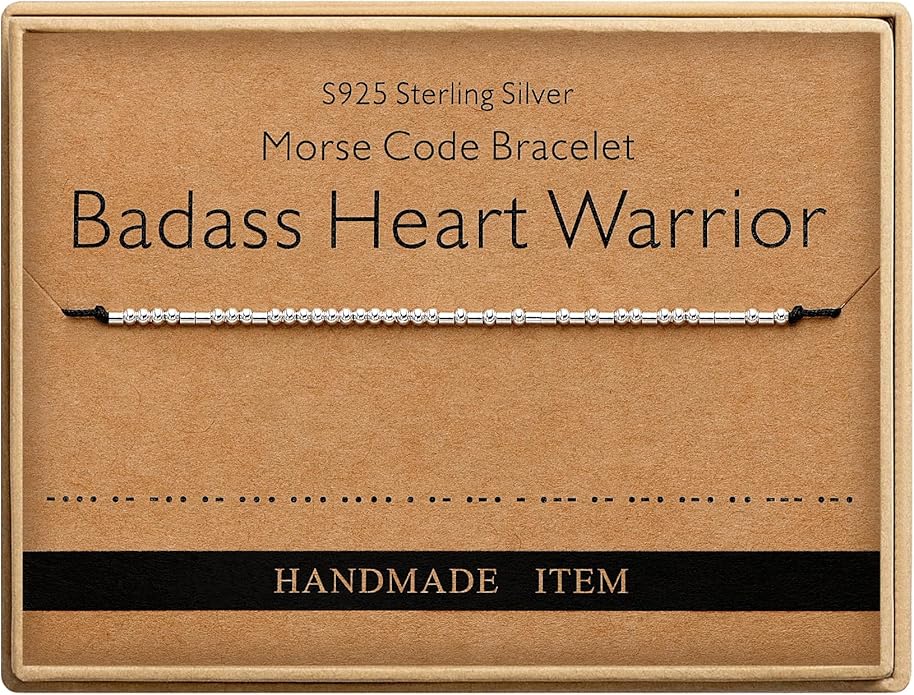 Monily Inspirational Gifts for Women Morse Code Bracelets for Women Funny Bracelet for Friend Funny Gift for Women Sterling Silver Bracelet for Women