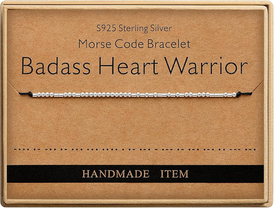 Monily Inspirational Gifts for Women Morse Code Bracelets for Women Funny Bracelet for Friend Funny Gift for Women Sterling Silver Bracelet for Women
