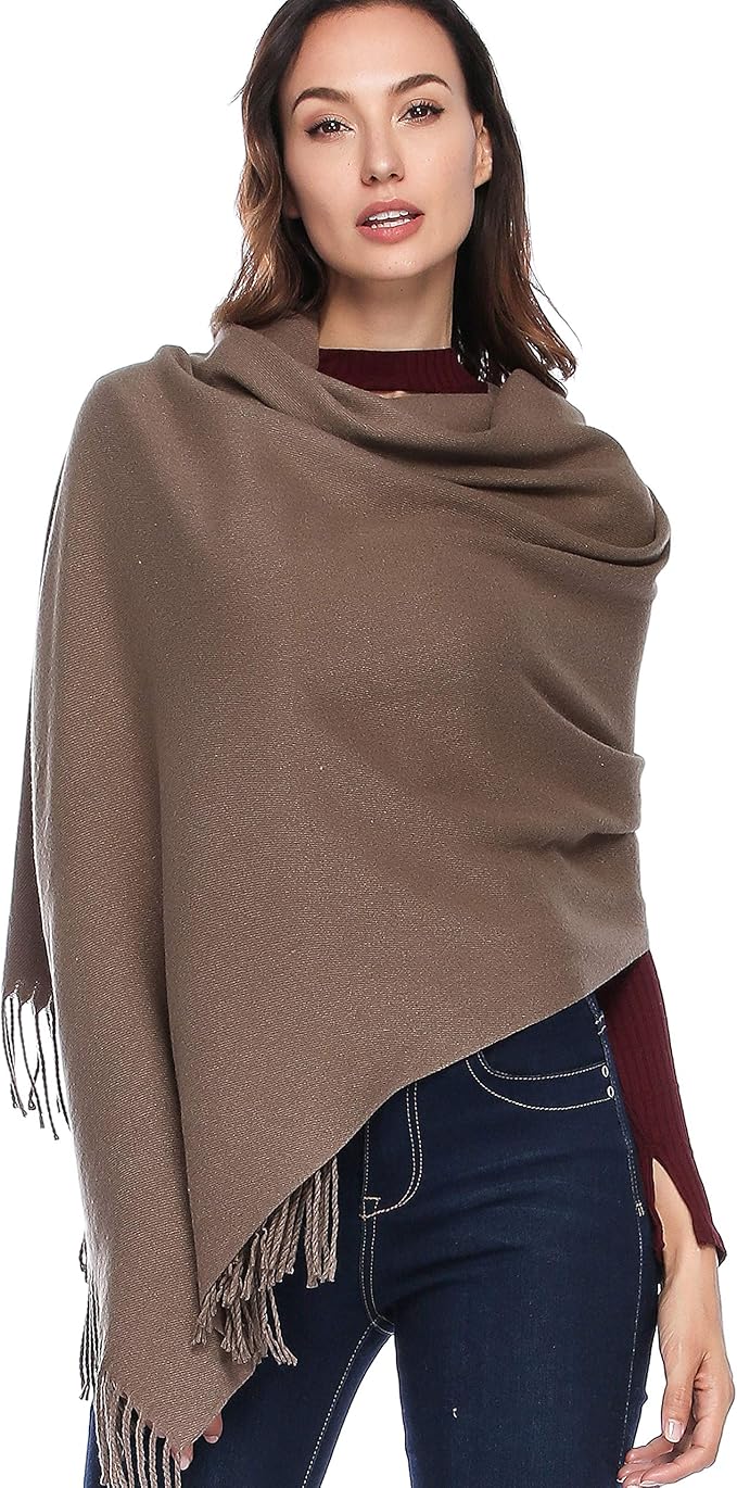 HOYAYO Extra Large Thick Pashmina Shawl Wraps - Wool Soft Winter Warm Scarves Travel Blanket for Women