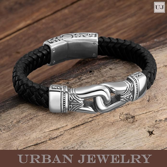 Men’s Link Bracelet Collection – Stainless Steel, Black & Silver Variations, Bracelet & Necklace Sets, 8.3–9" Length, Gift Ready