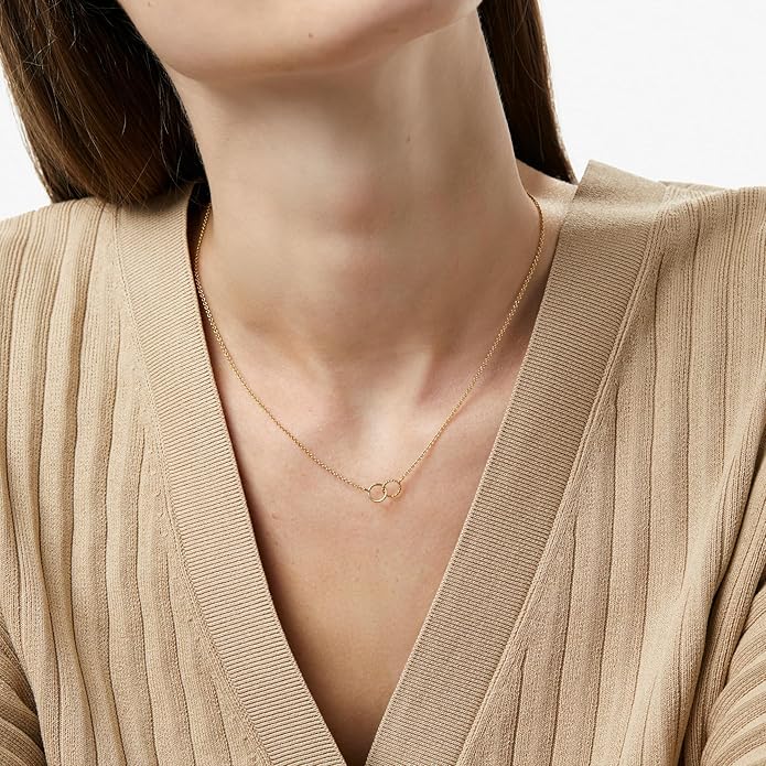Ana Luisa Pendant Necklaces for Women - 14K Gold Plated and Silver Rhodium Necklace - Pearl, Heart, Circle, Moonstone, Gemstone, Knot Charm Styles - Hypoallergenic, Dainty, Trendy Layering Necklaces