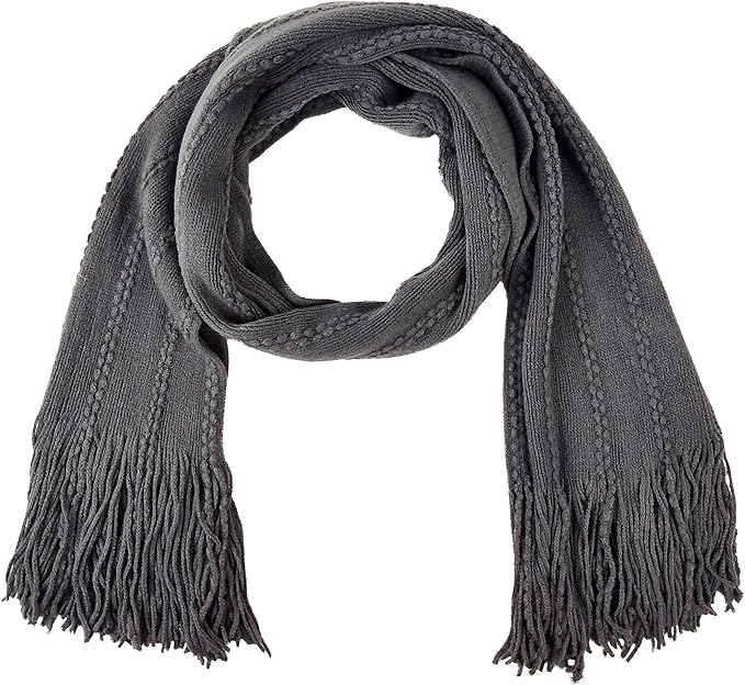 BRUCERIVER Women's Ultra Soft Knit Scarf & Glove Set Touchscreen Function Cable Design
