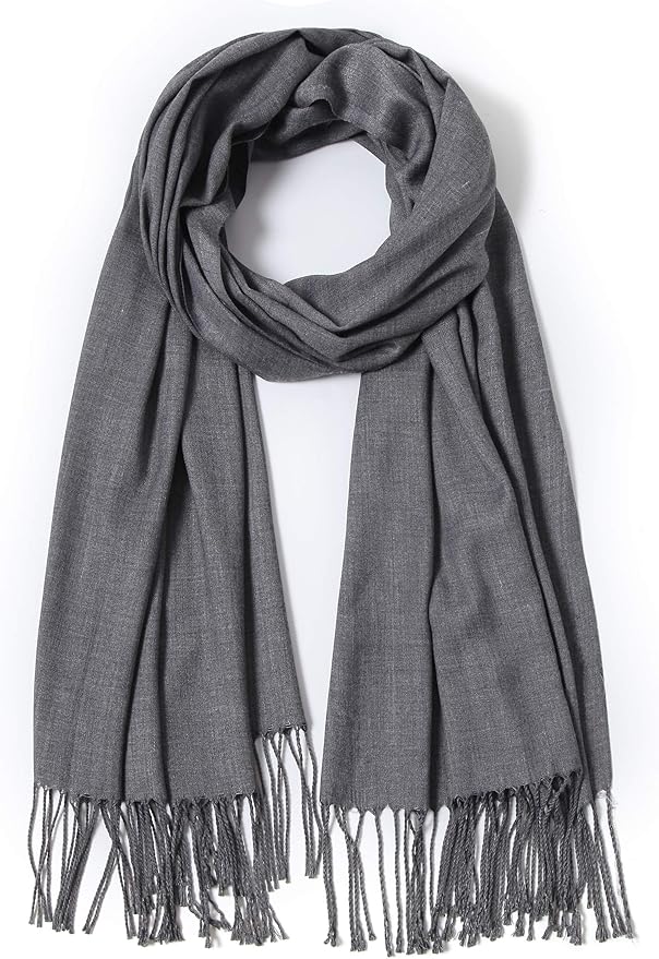 Cindy & Wendy Pashmina Shawls and Wraps Large Scarfs for Women Wedding Party Bridal Long Fashion Solid Shawl Wrap Fringes
