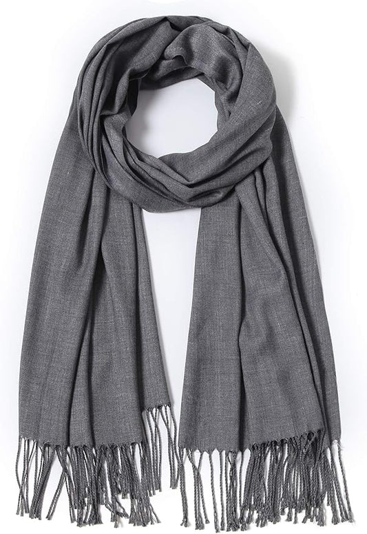 Cindy & Wendy Pashmina Shawls and Wraps Large Scarfs for Women Wedding Party Bridal Long Fashion Solid Shawl Wrap Fringes